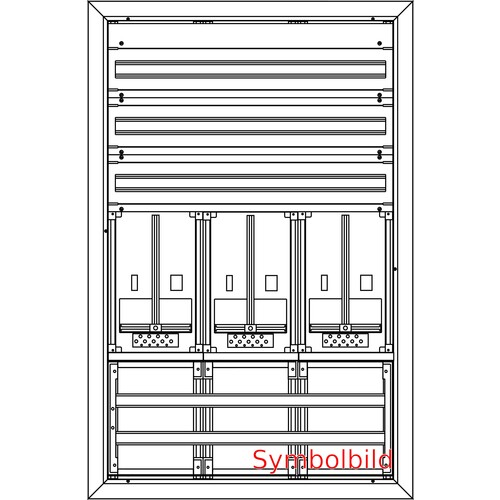 V3C3O-VU-R Elsta-Mosdorfer ZVR V 3Z C 3GF oben VZ unten (NORM) m.Putzrahmen Produktbild Front View L