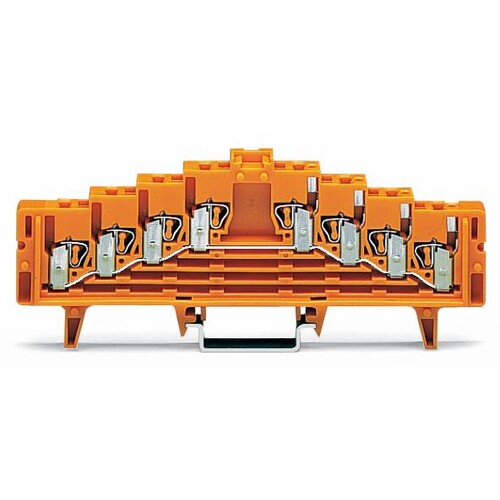 727-236/022-000 WAGO 4-ET-POTENTIALKLEMME ORANGE TS 35X15 Produktbild Front View L