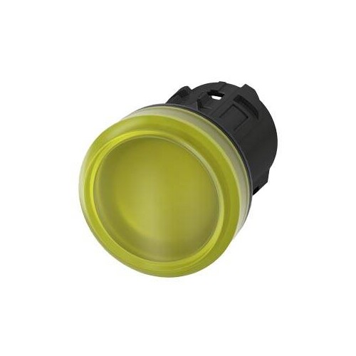 3SU1001-6AA30-0AA0 Siemens Leuchtmelder, 22mm, rund, gelb, Linse, glatt Produktbild