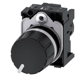 3SU1200-2PU10-1AA0 Siemens Potentiometer, 22mm, rund, schwarz, 100 Produktbild