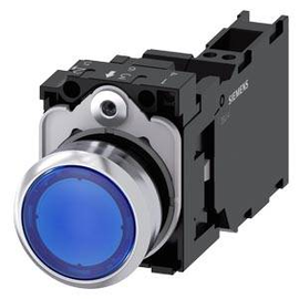 3SU1152-0AB50-3FA0 Siemens Drucktaster, beleuchtet, 22mm, rund, blau, Druckknop Produktbild
