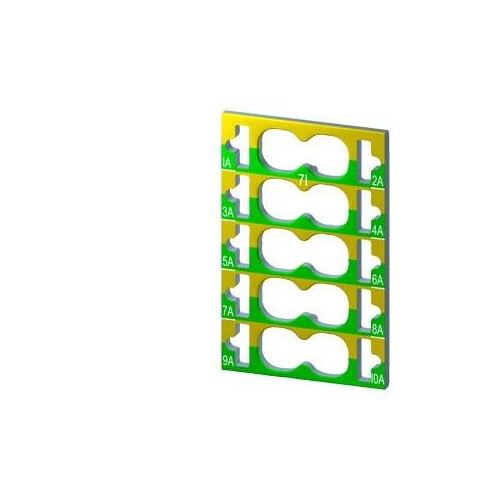 6ES7193-6CP71-2AA0 Siemens ET 200SP, 10 Farbkodierschilder, 10xgrün gelb für 10 Produktbild