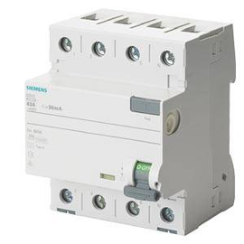 5SV3344-6KK01 Siemens FI Schutzschalter, kurzzeitverzoegert Produktbild front M