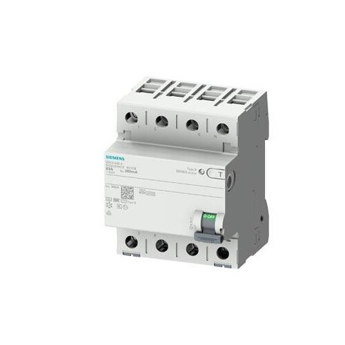5SV3647-4 Siemens FI Schutzschalter 4P. 80A, 300mA (80/4/0.3A) Typ B Produktbild