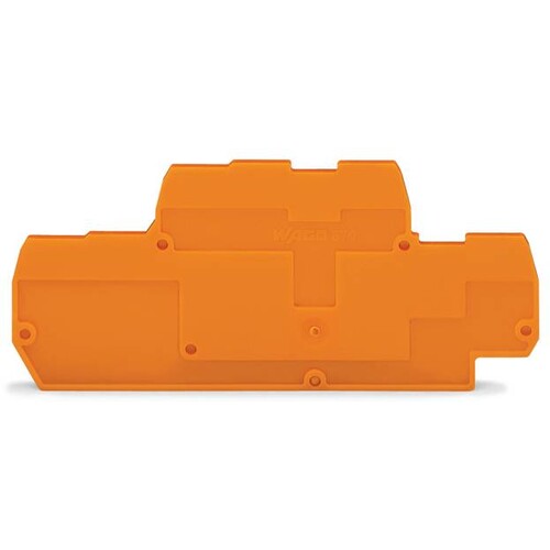 870-573 Wago Abschluss  und Zwischenplatte 2 mm dick, grau Produktbild Front View L