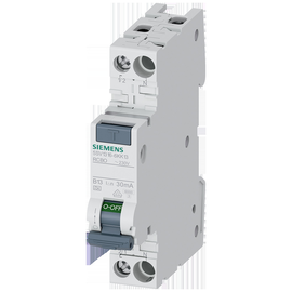 5SV1316-6KK13 Siemens FI/LS kompakt 1P+N 6kA Typ A 30mA B13. Produktbild front M