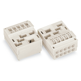 267-314 Wago Leitungshalter,ohne PE- Kontakt,mit Rastfüßen,weiß Produktbild front M