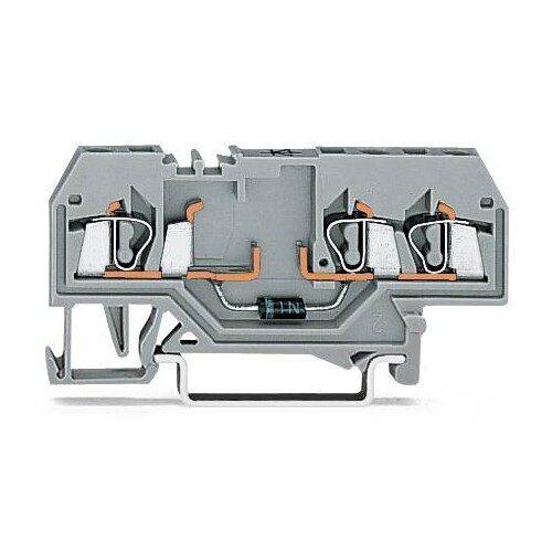 280-673/281-411 Wago Bauelementklemme,3 Leiter,mit Diode 1N4007,grau Produktbild
