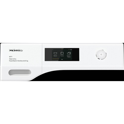 11568180 Miele WTR870 WPM PWash & TDos 8/5 kg WT1 Waschtrockner Lotosweiß Produktbild Front View L