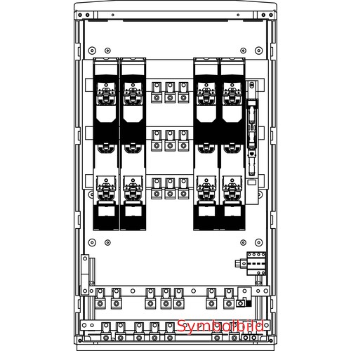 HVF54P.3V.302.G Elsta-Mosdorfer EHV F5 1350 Cu/3V240 HP 3x400L/V+2x160L/PR ABD Produktbild Front View L