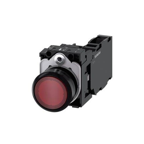 3SU11020AB201FA0 Siemens Drucktaster, beleuchtet, 22mm, rund, Kunststoff, rot Produktbild
