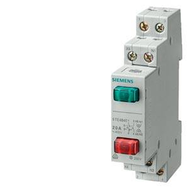 5TE4841 Siemens Taster, 1S+1A  20A, 2 Tasten rot grün LED 230V Produktbild