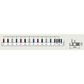 5ST3790-2 Siemens Stiftsa.schiene kompakt, 10mm2 Anschluss: 3p/N (FI N re Produktbild