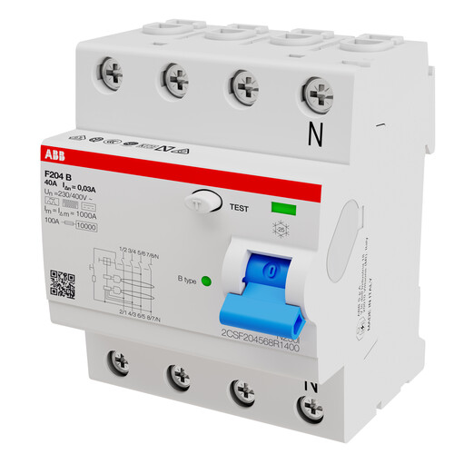 2CSF204568R1630 Stotz F204B-63/0,03 FI-Schutzschalter Typ B,63A 4-pol. 30mA Produktbild Additional View 1 L