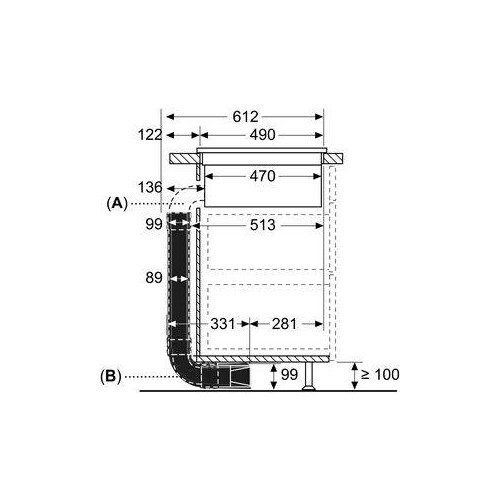 HEZ9VDKR2 Bosch Umluftkit 1x L-Bogen Produktbild Additional View 4 L