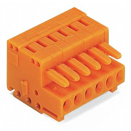 734-204 Wago 1 Leiter Federleiste,CAGE CLAMP®,1,5 mm²,orange Produktbild