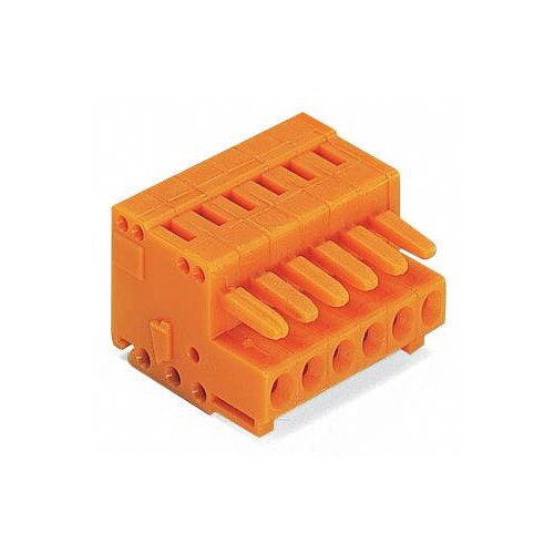 734-204 Wago 1 Leiter Federleiste,CAGE CLAMP®,1,5 mm²,orange Produktbild