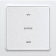 30055445 Eltako F2ZT55E pm Funk 2 Kanal Zentralsteuertaster polarweiß matt 55x5 Produktbild front S