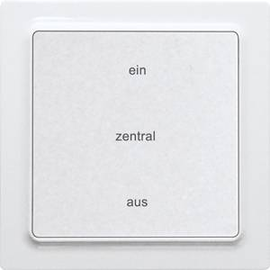 30055445 Eltako F2ZT55E pm Funk 2 Kanal Zentralsteuertaster polarweiß matt 55x5 Produktbild front M