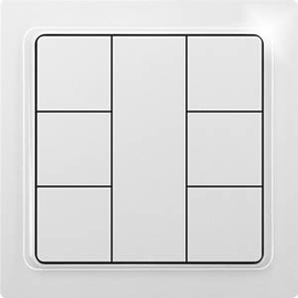 30055696 Eltako F6T55EB am Funk 6 Kanal Taster im E Design55 mit Batterie, anth Produktbild front M