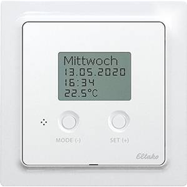 30055795 Eltako FTAF55ED/230V pg Funk Temperaturregler Air+Floor polarweiß gl Produktbild