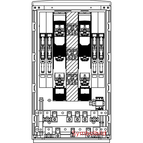 VKF43.DV.23B.B1 Elsta-Mosdorfer VZK F4 1080 Cu/DV240 2x400L 3x160L ÜA(3)B/C B1 Produktbild Front View L