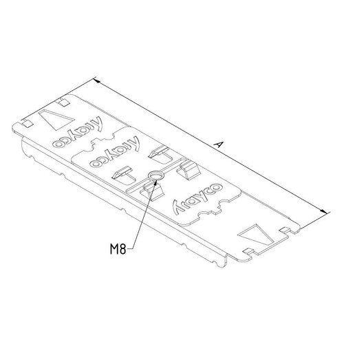 12313 Trayco MT60 IB 300 PG Gitterr. Aufhängebügel innenl. H=60mm, B=300mm, Produktbild Front View L