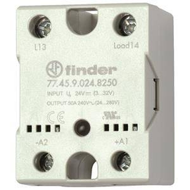 77.45.8.230.8250 Finder Relais mit 1 SSR Kontakt 40 A/24 bis 240 V AC, Einschalt Produktbild