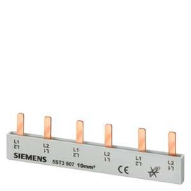 5ST3606 Siemens Stiftsammelschiene, 10mm2 Anschluss: 2x 2- phasig berührung Produktbild