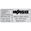 210-802 Wago Typenschilder, 70 x 33 mm, silberfarben Produktbild