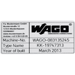 210-802 Wago Typenschilder, 70 x 33 mm, silberfarben Produktbild front S