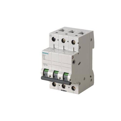 5SL43637 Siemens Leitungsschutzschalter 400V 10kA, 3-polig, C, 63A Produktbild