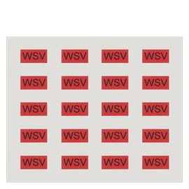 5UH1086 Siemens Beschriftungsbogen mit 20 Klebeschildern in rot zur Kennzeichn Produktbild front M