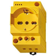 7U0082300012 Finder Steckdose für Schaltschrank, gelb, mit LED Produktbild front S