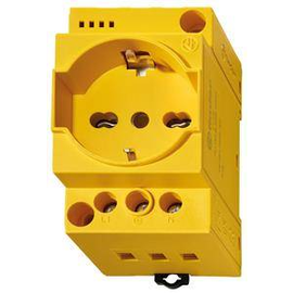 7U0082300012 Finder Steckdose für Schaltschrank, gelb, mit LED Produktbild front M