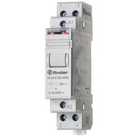 202190124000 Finder Stromstoßschalter für Reiheneinbau, 1 Schließer 16 A, An/ Produktbild front M
