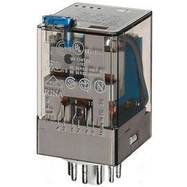 60.13.9.080.5070 Finder Relais mit Steckanschlüssen, LED-Anzeige und Freil Produktbild front M