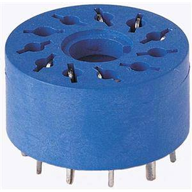 90.15.1 Finder Fassung mit Printanschlüssen, Farbe schwarz, für Re Produktbild front M