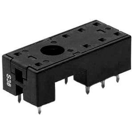 95.15.20 Finder Fassung mit Printanschlüssen, Farbe schwarz, für Re Produktbild front M