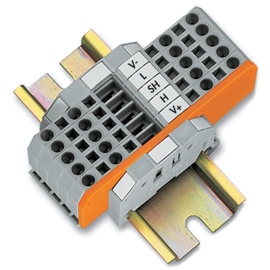 810-901/000-001 Wago Abzweigeinheit,2 Stammleitungen (Eingang, Ausgang),2 Sti Produktbild front M