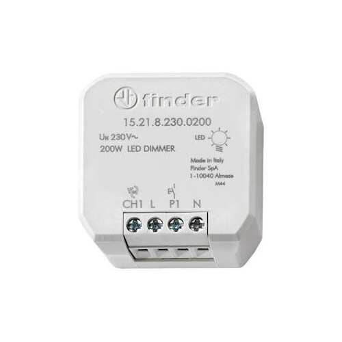 15.21.8.230.0200  Finder Dimmer, elektronisch, kleine Bauart für UP-Dose Produktbild