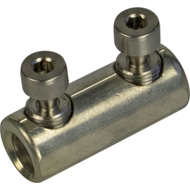 182469 Intercable Al-Schraubverbinder, verzinnt, mit Trennwand, mit 2 nicht lö Produktbild front M