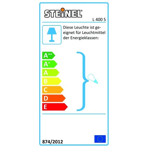 6110 STEINEL L 400S SENSORLEUCHTE 60 W SCHWARZ KRISTALLGLAS Produktbild Additional View 1 L