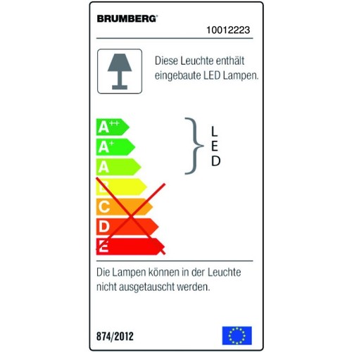 10012223 Brumberg LED-Wandeinbauleuchte 3100k 1W inkl.Konverter Produktbild Additional View 1 L