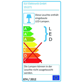 151271 SLV ASSO LED 300 Wandleuchte, oval, weiss, 2x5W LED, 3000K Produktbild