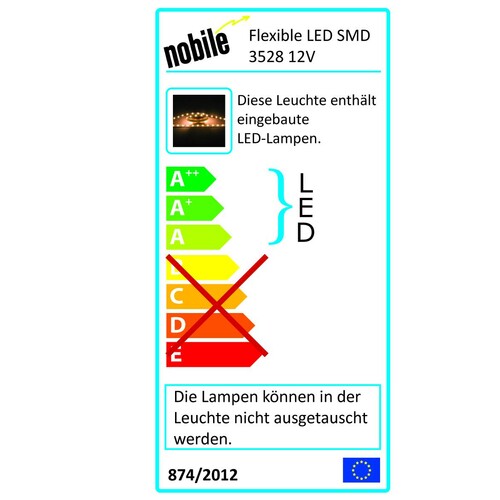 5011100570 Nobile Flexible LED SMD 3528 5m blau 4,8W/m 12V Produktbild Additional View 1 L