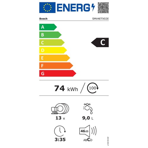 SMV4ETX02E Bosch Geräte Spüler vollintegriert 60 cm Produktbild Additional View 4 L