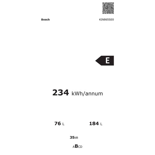 KIN865SE0 Bosch Geräte Einbau-Kühl- Gefrierkombination Produktbild Additional View 3 L