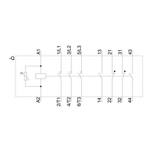 3RT1055-6AP36 SIEMENS SCHÜTZ 75KW/400V AC3 UC230V 2NO2NC 3-P.S6 SCHIENENANSCHL. Produktbild Additional View 1 L