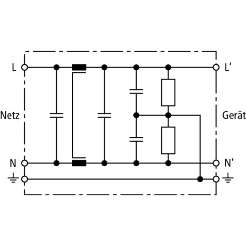 912254 DEHN NETZFILTER 230V,10A F. HOCHFREQUENTE STÖRSPANNUNGEN Produktbild Additional View 1 L